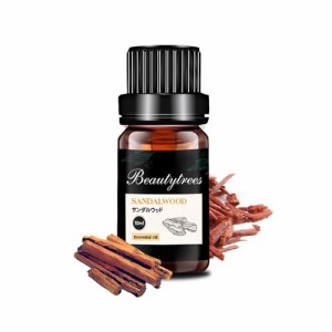 Beautytrees サンダルウッド 白檀 精油 エッセンシャルオイル 天然100％ アロマオイル 10ml アロマ 加湿器・ディフューザー・アロマスト