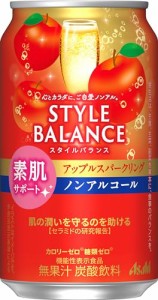 アサ ヒ スタイルバランス 素肌サポート アップルスパークリング 機能性表示食品  ノンアルコール 350ml×24本  350ml×24本