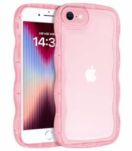 BENTOBEN i Phone SE 第3世代 用/i Phone SE2 / i Phone8 / i Phone7 ケース クリア TPU 韓国 可愛い ウェーブ ソフト 滑り止め 薄型 軽