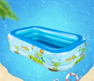 TATAKU 大型 プール 子供用 水遊び 2.0m 家庭用プール 大きい ビニー ルプール 3気室 長方形プール 可愛い 四角プール 折りたたみ ファミ
