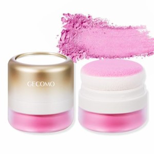 GECOMO Blush Powder ソフトマッシュルームブラシチーク ポンポンミネラルチーク 5g - 03 ピーチ