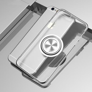 MuZiF i Phone 11 用 ケース リング付き クリア メッキ加工 360°回転 TPU ソフトケース 薄くて軽い 人気 耐衝撃 携帯カバー スマホケー