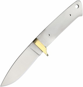 Knifemaking ナイフブレード 真鍮製ガード付き ステンレス製 ドロップポイント BL129[bbl129r]