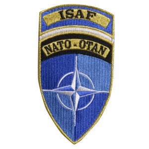 NATO軍 ワッペン ISAF ベルクロ付き パッチ [ ブルー ][ma636163b]