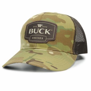 BUCK KNIVES メッシュキャップ 帽子 ロゴパッチ付き スナップバック BU89146[ra05591]