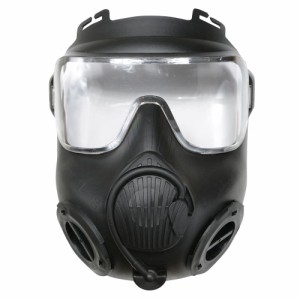 フルフェイスガード M50ガスマスク型 ヘルメット装着アダプター付 [ ブラック / クリア ][ra07728]