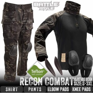 LayLax リーコンコンバット BDUセット BATTLE STYLE 4点セット [ マルチカムブラック / XLサイズ ][ra08774]