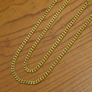 喜平チェーン 真鍮製 クラフトパーツ 2面カット 環サイズ約10×7mm [ 1m ][ra15567-100s]