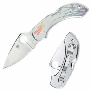 Spyderco 折りたたみナイフ ドラゴンフライ タトゥー 直刃 C28PT[sc16469]