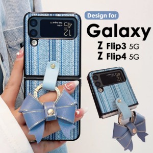 【ポイント10倍】Galaxy Z Flip6 ケース リングホルダー リボンGalaxy Z Flip5 ケース スマホリング 可愛い きらきら Galaxy Z Flip3 カ