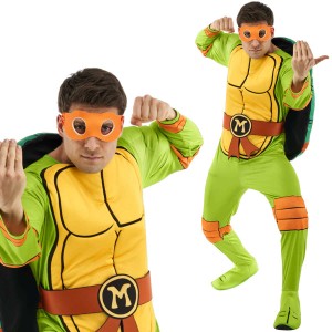 ミュータントタートルズ コスプレ ミケランジェロ 大人用 衣装 アニメ 専門 コスチューム パニック Teenage Mutant Ninja Turtles