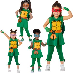 ミュータントタートルズ コスプレ ワンピース 女の子 衣装 キッズ 子供 コスチューム ハロウィン Teenage Mutant Ninja Turtles