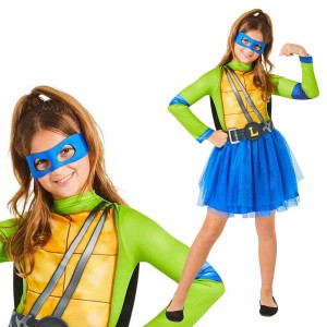 ミュータントタートルズ コスプレ  レオナルド ワンピース 女の子 衣装 キッズ 子供 コスチューム Teenage Mutant Ninja Turtles