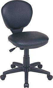 ナカバヤシ オフィスチェア デスクチェア 椅子 合成皮革張り ブラック RZC-271BK