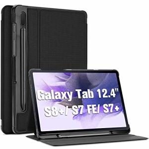 ProCase Galaxy Tab S8+ 12.4 (SM-X800)/S7+ (SM-T970) / S7 FE 12.4” 2021 ケース (SM-T730/T736/T733/T738), スリム スタンド フォリ