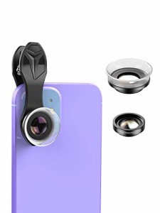 Apexel マクロレンズ スマホ用マクロレンズ スマートフォン用レンズ 携帯用 スマホ用撮影セット クリップ式レンズ iPhone Android などに