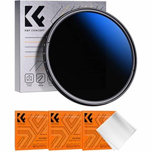 K&F Concept バリアブル NDフィルター 可変式ND 減光範囲ND2~ND400 16層マルチコーティング 薄枠設計 (国内正規品) (77mm, 可変式ND（マ