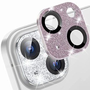 iphone13 カメラフィルム レンズカバー カメラ保護 ラインストーン (2枚セット) 強化ガラス AnnTec iphone13 対応 レンズ全体保護 露出オ