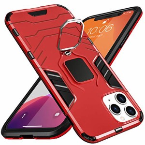 TMUJWS iPhone 11 Pro Maxケース リング付き 耐衝撃 全面保護 落下衝撃吸収 TPU カメラ保護 スタンド付き TPU バンパー 360度回転 指紋防