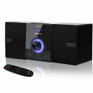 CDプレーヤー 30W CDステレオシステムミニコンポ FMラジオ Bluetooth対応スピーカー USB/AUX入力 ヘッドフォンジャック リモコン ハイレ