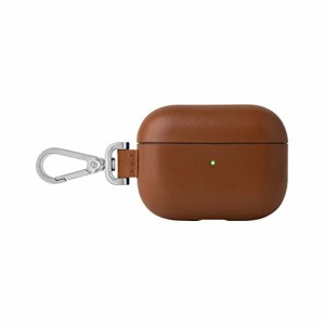 Native Union Leather Case Airpods Pro対応 カラビナ付き - イタリア製本革レザーケース 全面保護カバー Qiワイヤレス充電対応 (Tan)