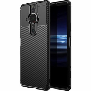 FINON Xperia PRO-I ケース カバー スマホケース  カーボン デザイン (素材/TPU)  指紋防止 薄型 耐衝撃 簡易脱着 ソフトケース カラー：