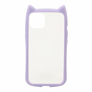 ラスタバナナ iPhone13 mini 専用 ケース カバー ハイブリッド 猫耳 ネコミミ 背面ガラス クリア かわいい ストラップホール ライトパー