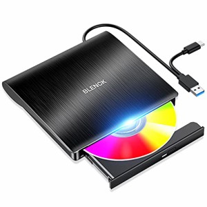 2023進化バージョン USB3.0 DVDドライブ 外付け USB3.0 ポータブルドライブ CD/DVDプレイヤー typeC/USBポート CD/DVDドライブ 静音 高速