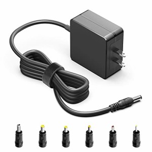 PSE規格品HKY 12V 3A (12V 1A,12V 1.5A,12V 2A,12V 2.5A) 汎用ACアダプター 万能電源アダプター　プラスチック製 交換用電源変換6種セッ