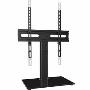 Universal TV Stand/ Base Table Top TV Stand with Wall Mount for 27 to 55 inch 9 Level Height Adjustable, Heavy Duty Tem