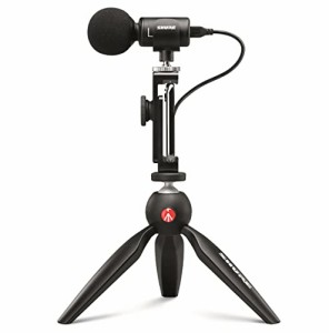 SHURE MV88+ ビデオキット : ステレオコンデンサーマイク配信/クリエイター/ビデオグラファー MOTIVシリーズ iOS対応 MV88+DIG-VIDKIT国