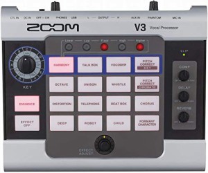 ZOOM ズ―ム ボイスチェンジャー ゲーム実況 ライブ配信 オーディオインターフェース ボーカルプロセッサメーカー3年延長付 V3