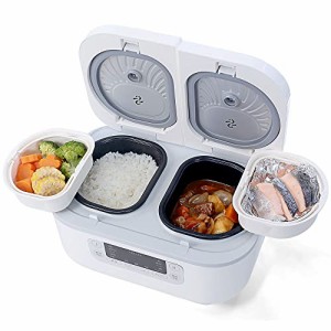 life_mart 炊飯器 料理も出来る  3.5合×2 ホームダブルインナー 一体型 多機能炊飯器  炊き込み スープ おかゆ 雑炊 蒸し 煮込み ケーキ