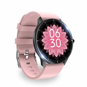 明誠 スマートウォッチ 活動量計 2021新型 Bluetooth5.0 smart watch 腕時計 歩数計 1.28インチ 丸型 カラータッチスクリーン 消費カロリ