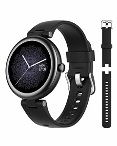 SHANG WING Lynn スマートウォッチ 小さめ 腕時計 Smart Watch 1.09インチ高精細画面 活動量計 交換用ベルト付き 着信通知 24時間 心拍数