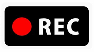 OnePointカーステッカー 「REC●」 / ドラレコ搭載ステッカー/シンプル i1 (マグネット)