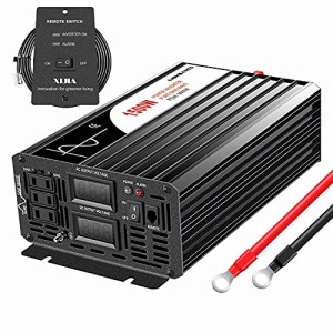 1500W 正弦波 インバーター 100vから12v変換器 コンセント 50Hz/60Hz ,カーインバーター ,AC コンセント×2 非常電源・に 防災 太陽光発