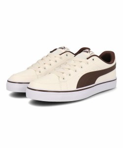 PUMA プーマ V COURT VULC レディーススニーカー(Vコートバルク) 389907 04 ウィスパーホワイト/チョコレートブラウン