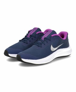 NIKE ナイキ STAR RUNNER 3 GS キッズスニーカー(スターランナー3GS) DA2776 404【EC】 ミッドナイトネイビー/メタリックシルバー/ビビッ