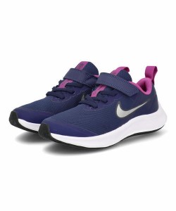 NIKE ナイキ STAR RUNNER 3 PSV キッズスニーカー(スターランナー3PSV) DA2777 404 ミッドナイトネイビー/メタリックシルバー/ビビッドパ