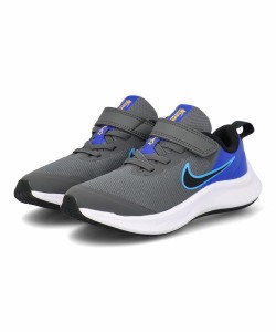 NIKE ナイキ STAR RUNNER 3 PSV キッズスニーカー(スターランナー3PSV) DA2777 012 アイアングレー/ブラック/ブルーライトニング/レーサ