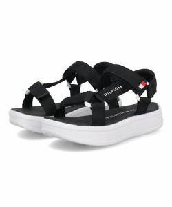 TOMMY HILFIGER トミーヒルフィガー LEOMI UTILITY【軽量】厚底スポーツサンダル(レオミユーティリティー) THS10434 【EC】 ブラック/ホ