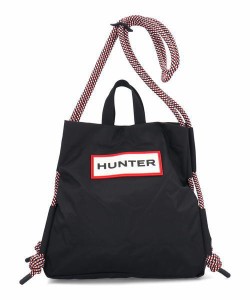 HUNTER ハンター TRAVEL RIPSTOP TOTE【耐水】バッグ(トラベルリップストップトート) UBS1517NRS RBO【EC】 ブラック/レッドボックスロゴ