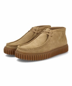 Clarks クラークス TORHILL HI メンズシューズ 厚底(トーヒルハイ) 26173663 ダークサンドスエード