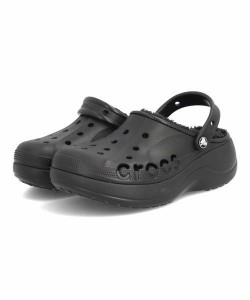 crocs クロックス BAYA PLATFORM LINED CLOG ボアライナー 2WAY 厚底 レディースサンダル(バヤプラットフォームラインドクロッグ) 208708