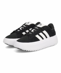 adidas アディダス GRANDCOURT PF SUEDE W レディーススニーカー 厚底(グランドコートプラットフォームスエードW) IE1102 コアブラック/