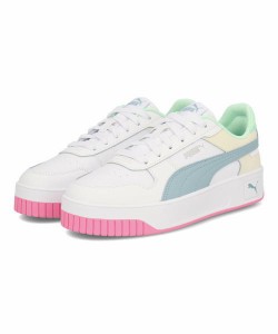 PUMA プーマ CARINA STREET レディーススニーカー 厚底(キャリーナストリート) 389390 21 ホワイト/ターコイズサーフ/シルバー