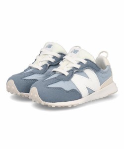 new balance ニューバランス NEW-B NW327【パカっと開く両開きベルト/脱ぎ履き簡単】ベビーシューズ スニーカー 713327 FH グレー