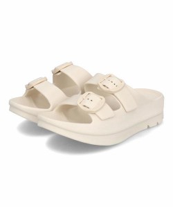 TELIC テリック W-BUCKLE2 メンズ レディース リカバリーサンダル【軽量】厚底 ユニセックス 男女兼用(Wバックル2) 9116 アイボリー