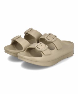 TELIC テリック W-BUCKLE2 メンズ レディース リカバリーサンダル【軽量】厚底 ユニセックス 男女兼用(Wバックル2) 9116 コークブラウン